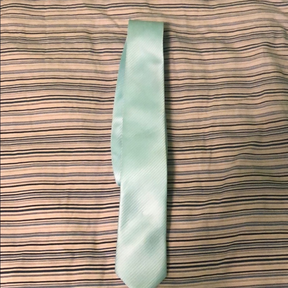 Light blue / green skinny tie - Picture 1 of 2